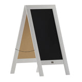 HBCY White Wood A-Frame Magnetic Chalkboard Set: Solid White