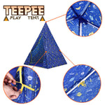 Teepee Play Tent for Kids Stars Rockets Play Tent