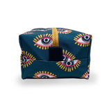 Box Zip: Eye Dark Teal: 5.25" W x 3.25" H x 9"