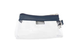 True Navy CLEAR Bag - Vegan Leather Trim