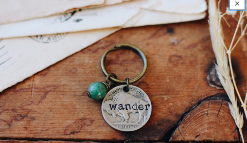 Vintage Wander Buffalo Nickel Keychain