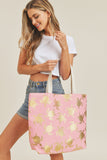 Mb0124 - Gold Foil Turtle Tote Bag