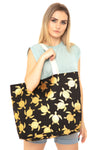 Mb0124 - Gold Foil Turtle Tote Bag